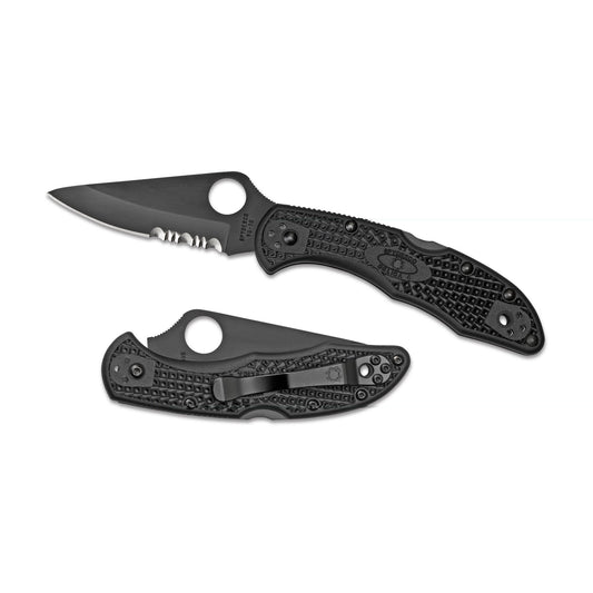 Spyderco Delica4 Combo Blade Blk